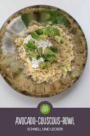 Rezept Fur Avocado Couscous Bowl Rezept Rezepte Couscous Lebensmittel Essen