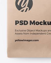 Download Paper Pack With Two Crackers Mockup In Bag Sack Mockups On Yellow Images Object Mockups Yellowimages Mockups