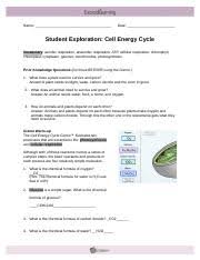 Start studying cell division gizmo. 5 Cell Energy Cycle Gizmo Docx Name Date Student Exploration Cell Energy Cycle Vocabulary Aerobic Respiration Anaerobic Respiration Atp Cellular Course Hero