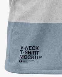 Download Men S Heather V Neck T Shirt Mockup Front Half Side View In Apparel Mockups On Yellow Images Object Mockups