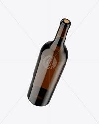 Amber Glass Red Wine Bottle Mockup In Bottle Mockups On Yellow Images Object Mockups