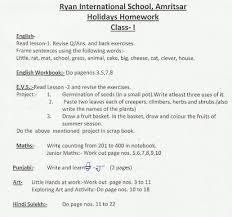 Cambridge International School Amritsar Holiday Homework