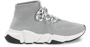 We've got balenciaga footwear starting at $450 and plenty of other footwear. Balenciaga Synthetic Speed Lace Up Sneakers In Grey Gray Lyst
