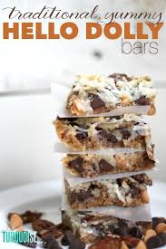 Traditional Yummy Hello Dolly Bars The Turquoise Home Recipe Easy Desserts Desserts Delicious Desserts
