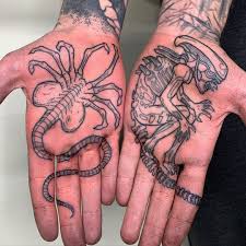 His use of a bold design and simple shading (that looks solidly packed in there) is the proper recipe for a well healed palm tattoo, but only time will tell if it holds up. Palm Tattoos By Luke A Ashley Inkppl