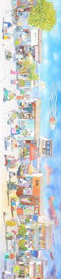 怪物街市 历时一年的6米水彩大长幅 插画 其他插画 在浮岛上的日子 原创作品 站酷 zcool art diagram map