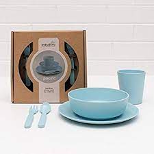 Amazon Com Bobo Boo Bamboo 5 Piece Children S Dinnerware Pacific Blue Non Toxic Eco Friendly Kids Mealtime Eco Friendly Kids Baby Bowls Eco Friendly Baby