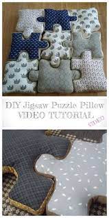 Create your own homemade wooden puzzles using these templates and a scroll saw. Diy Jigsaw Puzzle Pillow Free Sewing Pattern Video Sewing Pillows Ideas Pillow Sewing Patterns Diy Jigsaw Puzzle