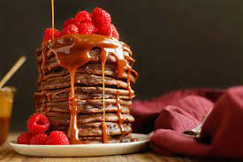 Bobby Flay S Double Chocolate Pancakes Recipe Recipe Chocolate Pancakes Double Chocolate Pancakes Chocolate Pancakes Recipe