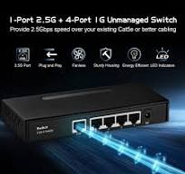 MokerLink Store - 5 port Gigabit ethernet switch with 1 port 2.5G
