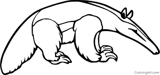 Color online with this game to color animals coloring pages and you will be able to share and to create your own gallery online. Easy Anteater Coloring Page Coloringall
