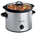 SCR300SS 3-Quart Round Manual Slow Cooker, Stainless Steel Crock Pot