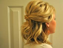 Half up half down curly hairstyles with braids use second day hair to create this style and apply some serum to get the desired texture, then twist hair from both sides along the temples and pin up at the back. 15 Amazing And Beautiful Formal Hairstyles Pictures Sheideas
