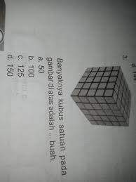Volume kubus = s x s x s. Banyaknya Kubus Satuan Pada Gambar Diatas Adalah Buah Brainly Co Id