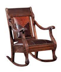 cowhide and leather rocker rusticartistry com rocking chair reupholster chair white leather dining chairs
