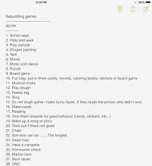 Pin By Susanna Wysong On Things I Love Babysitting Games Babysitting Jobs Babysitting Activities