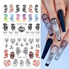 Uñas negras decoradas imágenes, uñas acrilicas decoradas, uñas acrilicas precio, uñas acrilicas diseños, uñas acrilicas de moda botox capilar, peinados para niñas, uñas acrilicas negras, uñas acrilicas. Compre Dragon Serpiente De Unas Pegatinas Ano Nuevo Negro Rojo Diseno Gotico De Agua Deslizante China Unas De Manicura Decoracion Del Arte Chstz1114 1137 A 0 16 Del Daydaycame Es Dhgate Com