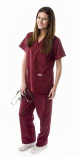 Classic Maroon V Neck Women S Scrubs Set Dress A Med Red Scrubs Scrubs Set Dress
