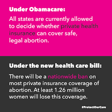 In some cases, health insurance covers many private health insurance plans cover abortion, but some choose not to or aren't allowed to in certain states. Obamacare Vs Gop Repeal Bill