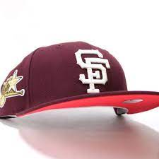 Sanfranciscogiants 1961 All Star Game 59fifty Fitted Neweracap In Maroon Lavaredbottoms Ecapcity In 2021 Fitted Hats New Era Cap New Era