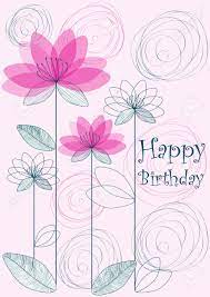 Download printable happy birthday cards in high quality pdf format. Happy Birthday Flowers Card Royalty Free Cliparts Vectors And Stock Illustration Image 37325720