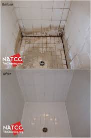 How To Clean And Remove Mold In A Ceramic Tile Shower Clean Shower Floor Clean Shower Grout Clean Bathroom Grout