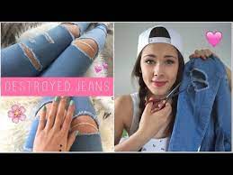 Sei vorsichtig mit dieser option. Diy Destroyed Jeans Ripped Jeans Selber Machen Youtube