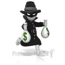 Id 8688 Thief Running With Money Bags Presentation Clipart Clip Art Animated Clipart Money Bag