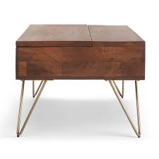 Best of all, an inbuilt handle makes it easy to open. Simpli Home Hunter Solid Wood 48 Rectangle Lift Top Coffee Table In Umber Brown Axchun 01 Ub