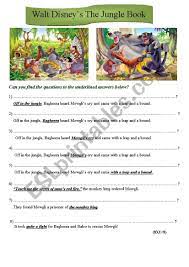 Zoe samuel 6 min quiz sewing is one of those skills that is deemed to be very. The Jungle Book Walt Disney Esl Worksheet By Elina21