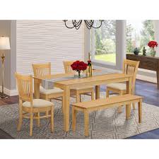 It's a great place to gather for a game, crafts or to enjoy a snack. Cava6 Oak 6 Piece Table Set Kitchen Table And 4 Dining Room Chairs Combined With A Wooden Dining Bench Oak Overstock 14366473 Microfiber