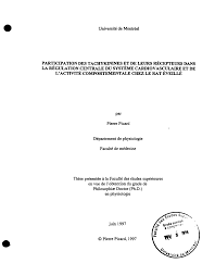 PARTICIPATION DES TA-S ET DE LEURS &CEPTEURS DANS LA R~GULATION CENTRALE DU  SYS~ME CARDIOVASCZnAIRE ET DE LACTWIT& COMP