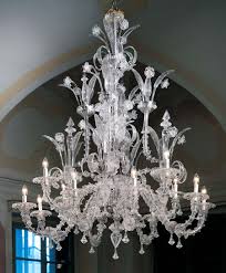 Murano Chandelier Large Ca Rezzonico L7061k12 Clear Glass Murano Imports