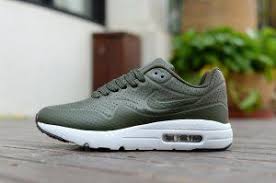 Mens Womens Nike Air Max 1 Olive Green White Running Shoes Nike Air Max 87 Nike Air Max Nike Air Max White