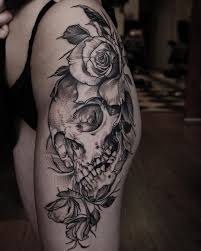 Grunge Clothes Alternative Things Photo Skull Thigh Tattoos Hip Tattoos Women Thigh Tattoos Women