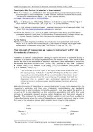 Types of qualitative research design examples (pdf). Calameo Researcher As Research Instrument Discussion Paper