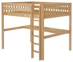 Our loft beds with desks are all made of premium solid hardwood such as rubber wood, birch or maple. Bennett Natural Queen Loft Bed With Desk Transitional Loft Beds By Totally Kids Fun Furniture Toys Houzz