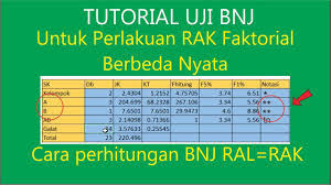 Faktorial dari bilangan asli n adalah hasil perkalian antara bilangan bulat positif yang kurang dari atau sama dengan n. Tutorial Uji Bnj Rak Faktorial Youtube