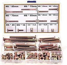 Amazon Com Crib Screws And Bolts Replacement M6 Bolts Nuts Hardware Kit For Baby Crib Bed Cot Bunk Furniture Assembly 16mm 20mm 30mm 40mm 45mm 50mm 55mm 70mm 75mm 85mm With M6 Barrel Nuts