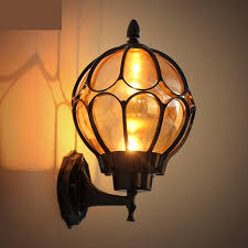 Veranda Retro Aluminum Wall Light Glass Ball Garden Lighting Corridor Balcony Outdoor Wall Lamp E27 Loft Industrial Lighting Light Bulb Shaped Lamp Light Biblelight Box Lamp Aliexpress