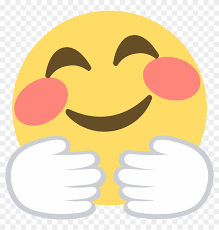 Woman holding a face emoji. Smile Face Hugging Emoji Png Download Clipart Emoji Hug Transparent Png 408954 Pikpng