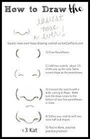 Draw a third line, at the same distance and parallel to the second. Easiest Nose Ever Tutorial Via Katcanpaint Com Nose Drawing Drawings Drawing Tutorial