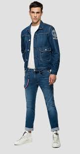 Etwas weiter unten haben wir auch stichpunkte als. Strahlend Blaue Denim Jacke Replay Psg Replay