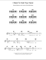 I Want To Hold Your Hand - Piano Chords/Lyrics | zZounds