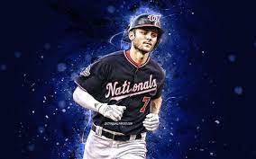 Trea turner career batting statistics for major league, minor league, and postseason baseball. Herunterladen Hintergrundbild Trea Turner 4k Mlb Washington Nationals Shortstop Der Baseball Trea Vance Turner Major League Baseball Neon Lichter Trea Turner Washington Nationals Trea Turner 4k Fur Desktop Kostenlos Hintergrundbilder Fur Ihren
