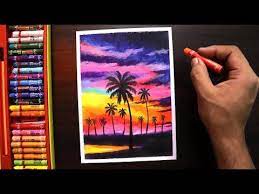 Ada beberapa jenis pastel, seperti pastel berbasis minyak (oil pastel), pastel keras (hard pastel), pastel lunak (soft pastel minyak (oil pastel) adalah jenis pastel yang mengandung bahan tambahan berupa lilin dan minyak hal yang anda butuhkan. How To Draw Landscape Easy With Oil Pastel For Beginners Oil Pastel Drawing Youtube Oil Pastel Drawings Easy Oil Pastel Drawings Oil Pastel Landscape