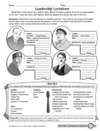 Worksheet Leaders During World War Ii World History