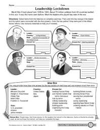 worksheet leaders during world war ii world history