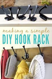 Wall hooks modern wooden hooks minimalist hooks trendy coat | etsy. How To Build A Wall Mounted Hook Rack Easy Diy Projects