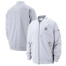 Dallas Cowboys Nike Sideline Fuse Coaches Raglan Sleeve Full Zip Jacket White Chaquetas